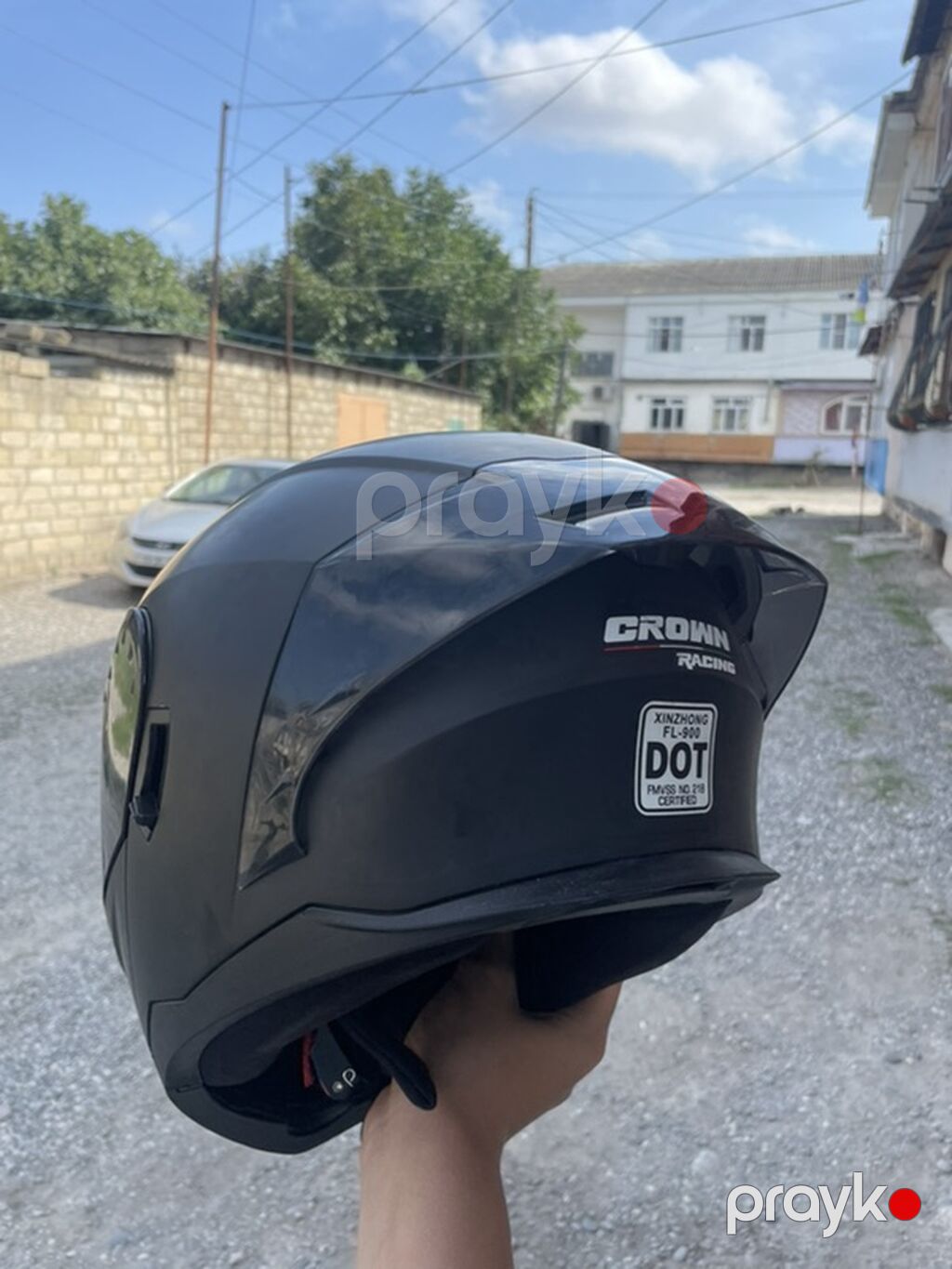 Crown Racing moto dəbilqəsi – modular (açılıb-bağlanan çənə hissəli) — Motosiklet geyimi, Xudat (5)