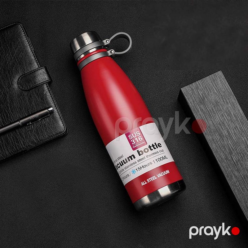 İkiqat Divarlı 316 paslanmayan polad su qabı izolyasiya edilmiş Termos idman velosiped fitness çalkalayıcı Sheker Süşə Portativ Termos — Termos və termoş, Bakı (2)