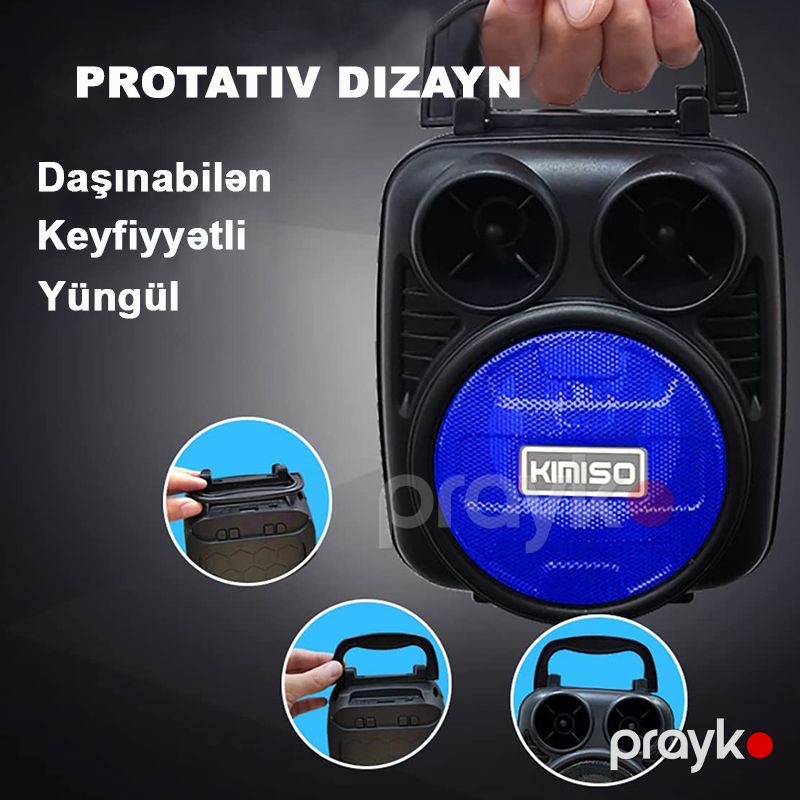 KTS Simsiz Portativ Dinamik KST-1182 Bluetooth Dəstəyi USB, Micro SD Və FM Radio 5Wt — Elektronika, Bakı (3)