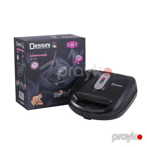 Dessini DS-9530 Toster Yüksək Təziqli Elektrikli Qril Toster Sandviç Biftek İzgaralar Hazırlayıcı Toster 750W — Bakı