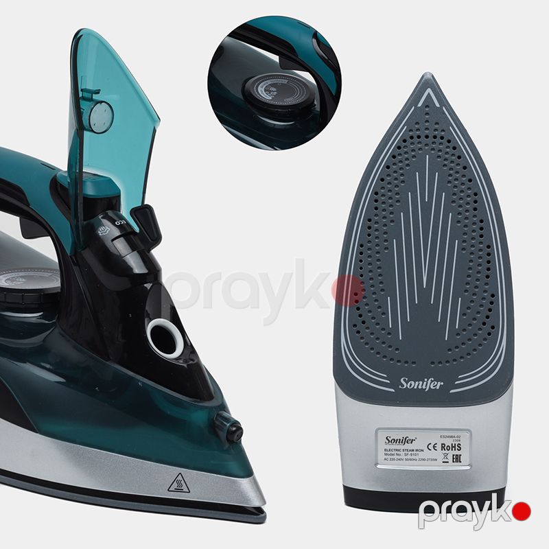 Yüksək Keyfiyyətli Sonifer SF-9101 Paltar Ütüləmə Maşını 2290 W Gücündə Elektrikli Buxarlı Keramik Ütü — Ev texnikası, Bakı (3)