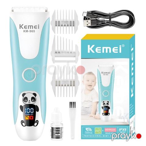 Kemeı Uşaqlar üçün Simsiz Elektrikli trimmer KM-965 Saç Kəsici Trimmer USB — Bakı