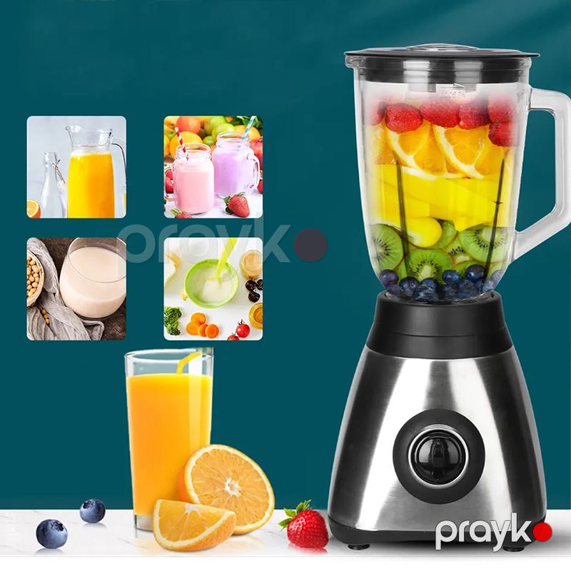 2-si 1 Arada Peşəkar Çoxfunkiyalı Smoothie Blender R.302 3 Sürət Ayarlı Buz Qırma Özəlliyi İlə Dayanıqlı Şüşə Blender 1.5L — Blenderlər, xırdalayanlar və mikserlər, Bakı (2)