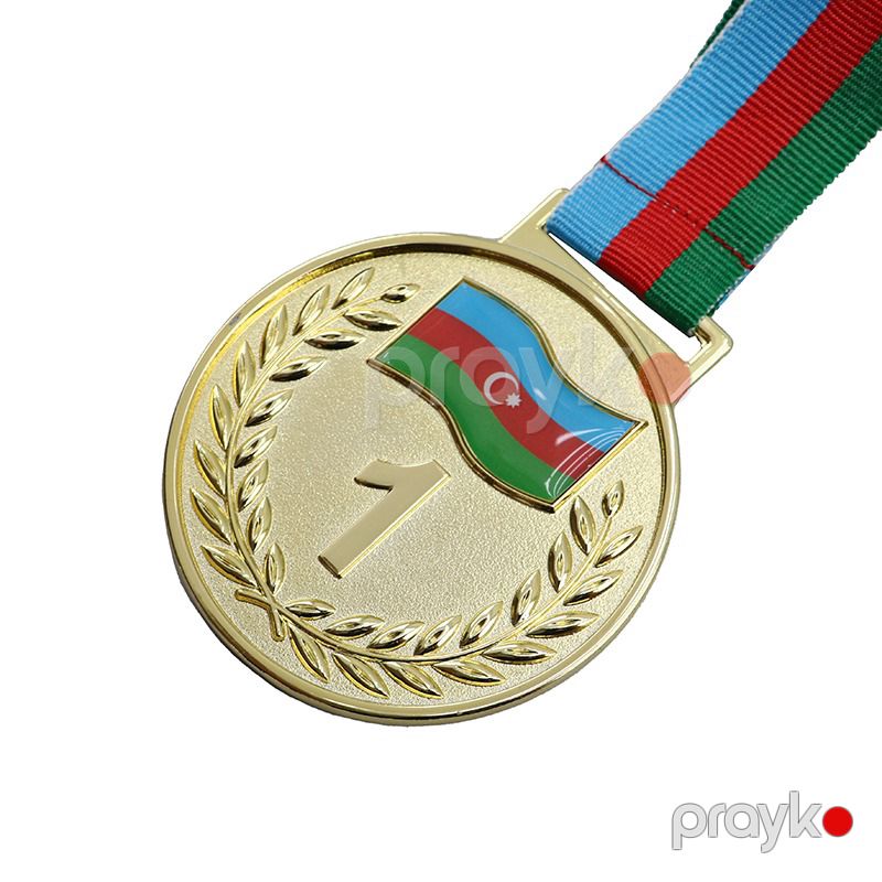 Bayraq Dizaynlı Idman Oyunları üçün Medal 1ci 2ci 3cü Yerler Üçün Qızıl Gümüş Bürünc Medal Milli — İdman, hobi, istirahət, Bakı (2)