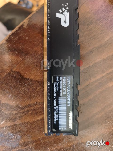 Operativ yaddaş (RAM) Patriot Memory, 16 GB, 3200 Mhz, DDR4, PC üçün, İşlənmiş — Masazır