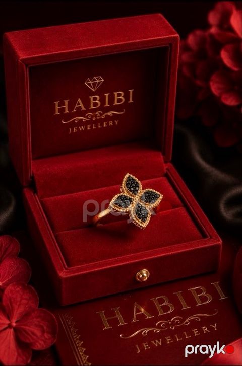 Üzük qadınlar üçün Habibi Jewellery HJ859, qızıl 585 əyar, 1.10 q — Bakı