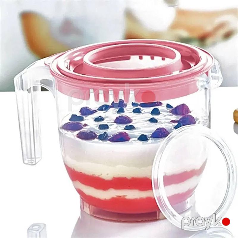 Mikser Qabı 2,2 l Qapaqlı 2200 ML Xəmir Qarışdırma Çırpma Qabı Şeffaf Qarışdırmaq Üçün Plastik Qab Ölçəm Qabı Mikser Qabı — Qablar və mətbəx əşyaları, Bakı (4)