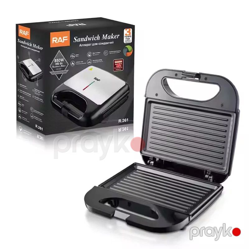 Elektrik Sendviç Hazırlayıcı RAF R.261 800W Qara Rengli Toster Toster Raf R.261 Qızardıcı Toster — Toster və vaflyasıcı, Bakı (7)