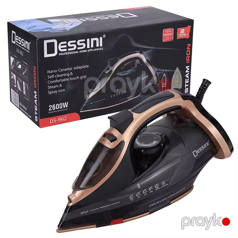 Dessını DS-962 Paslanmayan Polad Altlıqlı Buxarlı Ütü 2600W Gücündə Yüksək Keyfiyyətli Elektrikli Peşəkar Buxarlı Ütü — Ev texnikası, Bakı (8)