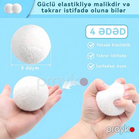 Hovuz və vanna üçün su təmizləyici filtr topları poliester ağ — Bakı