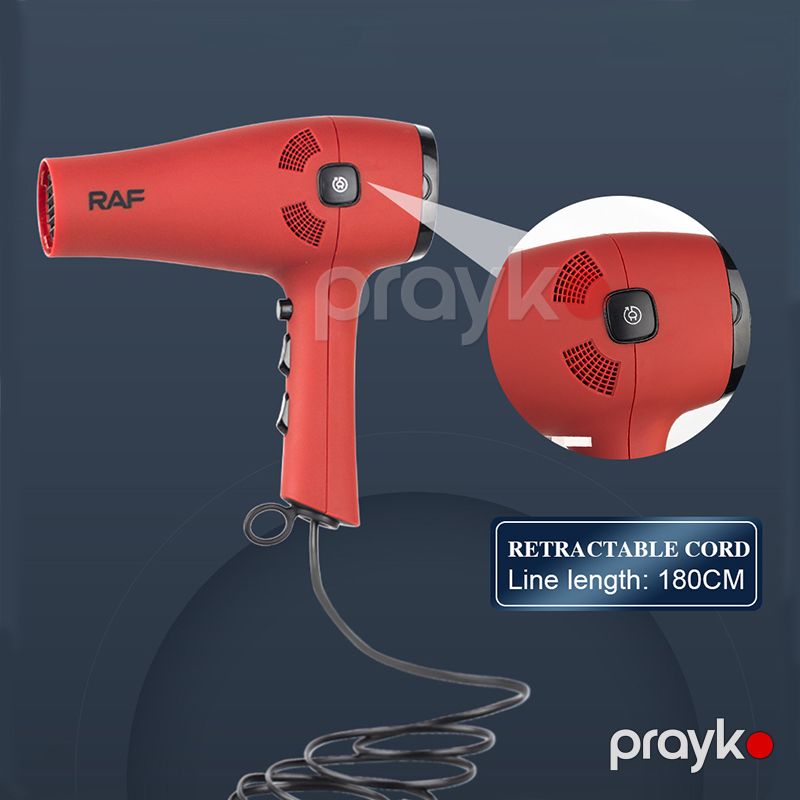 2-si 1 Arada RAF Professional Saç Qurutma Feni 2400W İon Fen Saça Zərər Vermədən Sabit Temperaturda Saçlara Qulluq — Fən, Bakı (6)