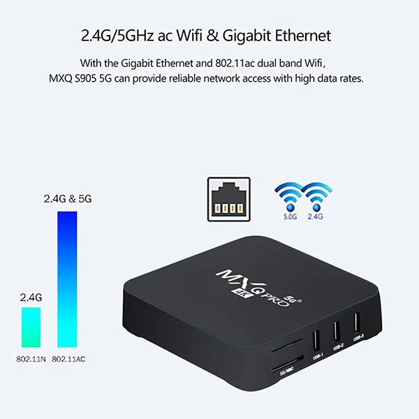Mediapleyer televizor qoşması MXQ Pro 5G 4/64 GB Android 11.1. Hədiyyə: Smart TV və Android TV konsollar üçün Touchpad panel ilə i18 mini klaviaturası — Elektronika, Bakı (6)