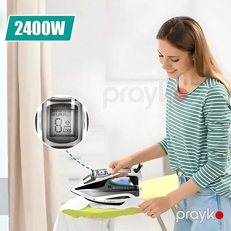 LED Ekranlı Sokany Buxarlı Ütü SK-11030 Dəmir Altlıqlı Buxarlı Paltar Ütüsü Peşəkar Elektrikli Rəqəmsal Displeyli Ütü — Ev texnikası, Bakı (3)