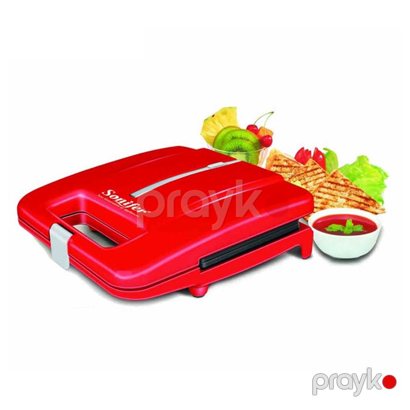 Sonifer SF-6042 Elektrikli Qril Sendvic Maşını Xüsusi Yapışmayan Örtüklü Profesionnal Termostat Nəzarətli Toster Grill Maker Sandwich Maker — Toster və vaflyasıcı, Bakı (3)