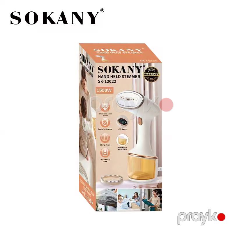 Sokany Əl Buxarlı Ütü 1500W 250ml Model SK-12022 Buxar Ütüsü Sokany SK-12022 Paltar üçün Buxarlı Ütü 250 mm — Ev texnikası, Bakı (4)