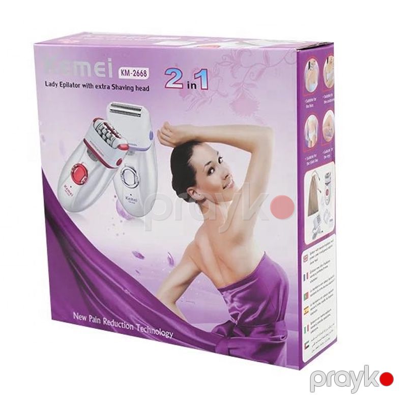 Kemei KM-2668 - Epilyator Çoxfunksiyalı Elektrikli Bədən Epilyatoru — Usturalar, trimmerler və epilyatorlar, Bakı (6)