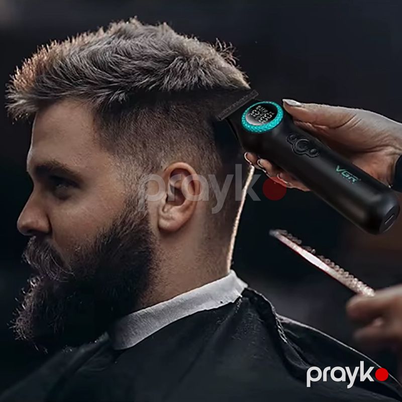 VGR V-990 Professional Saç Kəsmə Maşını Elektrikli Saç Saqqal Təraş Maşını Trimmer — Usturalar, trimmerler və epilyatorlar, Bakı (2)