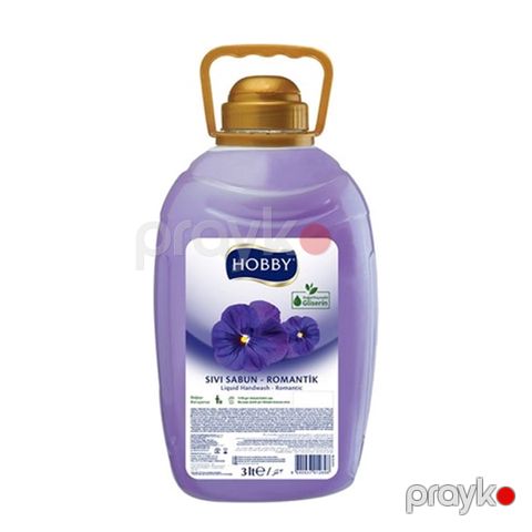Hobby Sıvı Sabun Romantik 3 lt Bənövşə Çiçeyi Romantik Sabun 3000ml Gliserinli Sıvı Sabun — Bakı