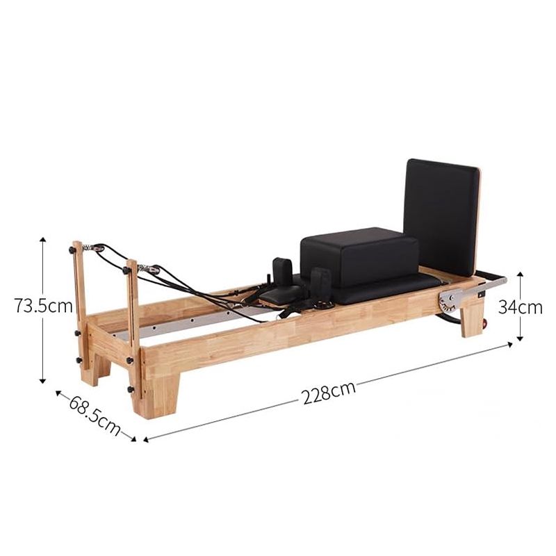 Pilates üçün reformer Peşəkar Keyfiyyətli Pilates tənzimlənən yaylı qatlana bilən məşq Pilates çarpayısı — Fitness və yoqa, Bakı (2)