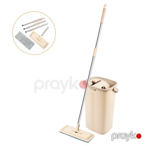 Yeni Düzbucaqlı Döşəmə Təmizləyici Dəsti Moda Hijyen UP-700 UP700 Krem Spin Mop 6.5 L Döşəmə Divar Üçün Mop Kova Seti — Bakı