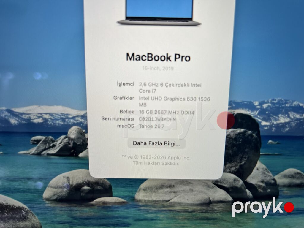 Apple Macbook Pro A2141 Intel Core i7 2.6GHz RAM 16GB DDR4 SSD 512GB — Apple Macbook, Bakı (9)