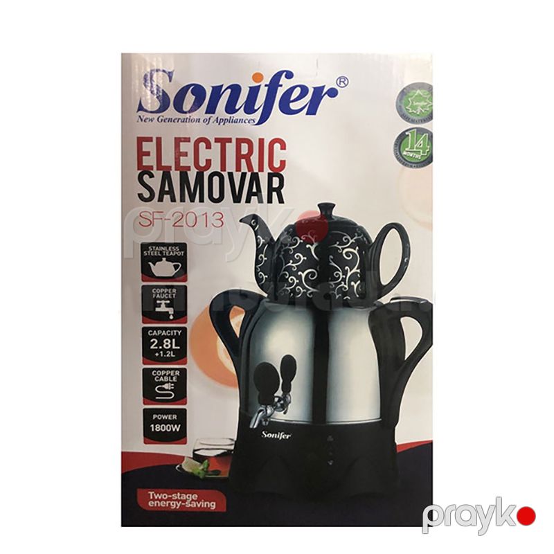 Sonifer SF-2013 Yüksək Keyfiyyətli Paslanmayan Polad Elektrik Samovarı Böyük Tutumlu İzolyasiyalı Çaydan Dəsti — Samovarlar, Bakı (6)