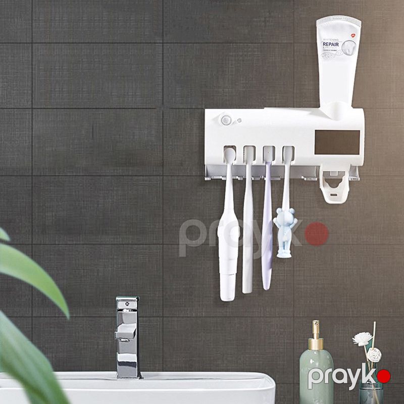 Çoxfunksiyalı Ultrabənövşəyi Sterilizasiya Diş Fırçası Divara Quraşdırılmış Avtomatik Diş Pastası Rəfi Şarj Ediləbilən Diş Fırçası — Mallar, Bakı (2)