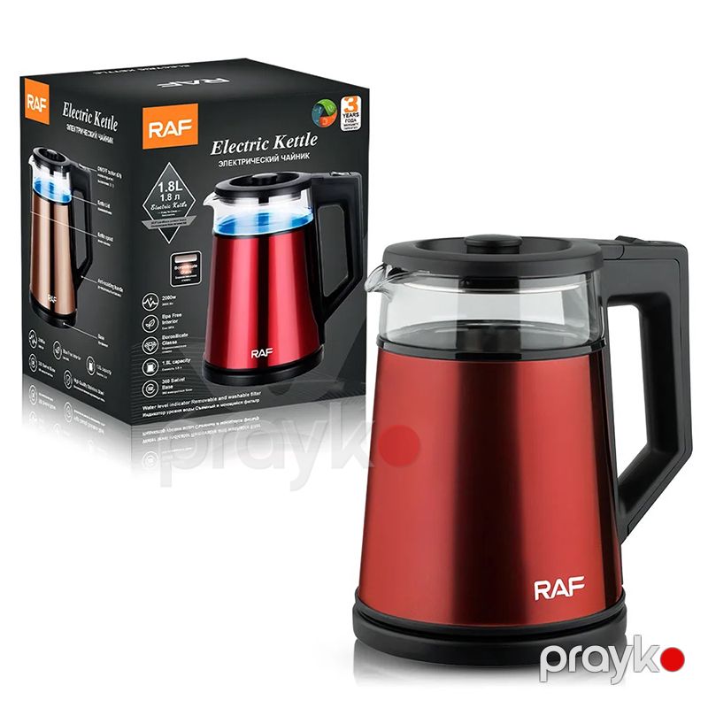 2000W Gücündə RAF Elektrik Çaydanı 1.8L Tutuma Sahib Paslanmaz Polad BPA-sız Electric Kettle Seramik Dizaynda Polad Çaydan — Elektrik çaydanları və termoslar, Bakı (7)