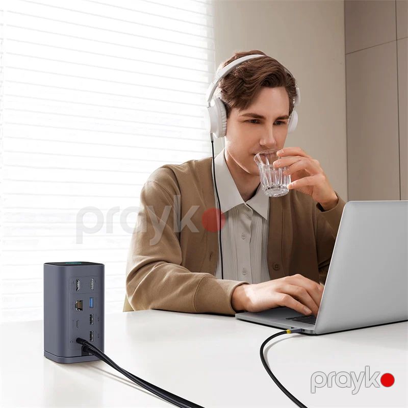 USB HUB Baseus Spacemate Series 10 in 1 MAC Docking Station Space Boz Reng — Elektronika, Bakı (5)