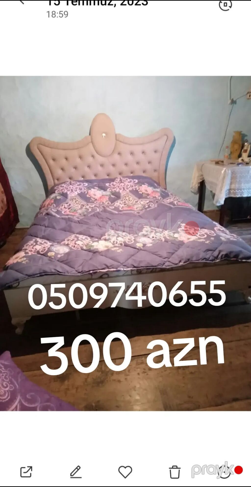 3 qapılı paltar dolabı: ortada tam boy güzgü, yanda asılqan — Şkaflar, Ağdaş (4)