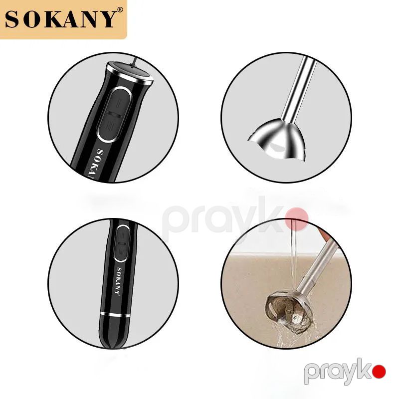 Sokany Metbex Blenderi 300 Wat Gücə Məxsus 2 Qarışdırma Sürətli Davamlı Paslanmayan Polad Bıçaq SK-1722 — Blenderlər, xırdalayanlar və mikserlər, Bakı (4)
