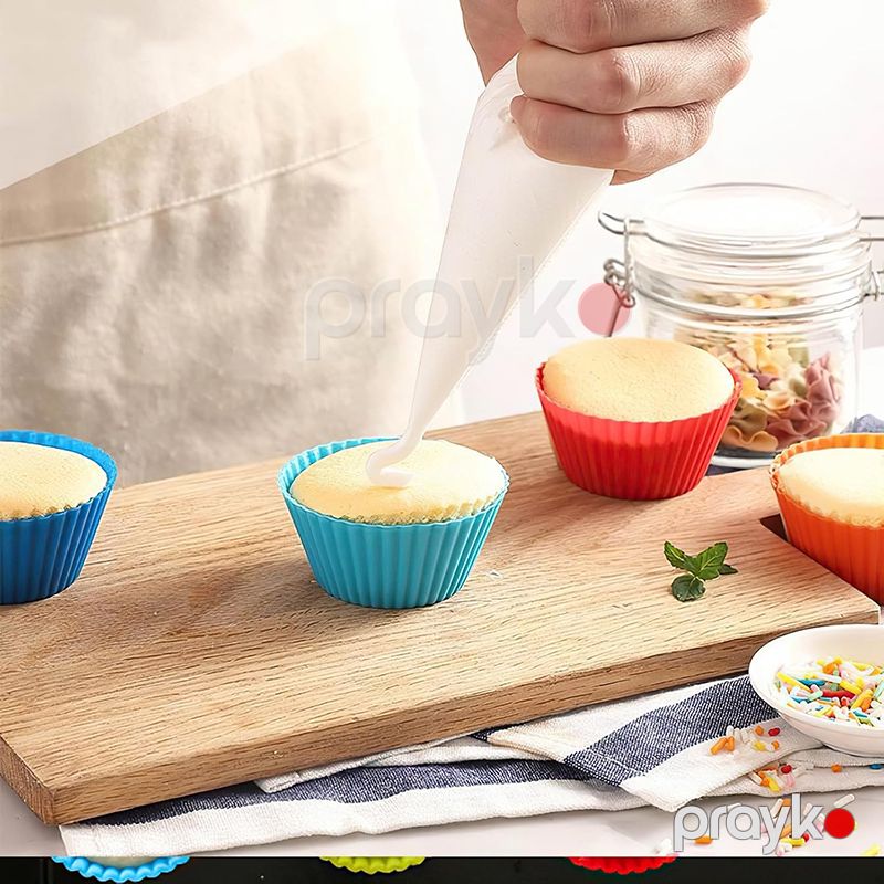 Sevimli mini silikon fincan keks qəlibi dəsti 12li Mini Silikon Muffin Kek Kalıbı qida dərəcəli silikon kek qabı — Qablar və mətbəx əşyaları, Bakı (4)