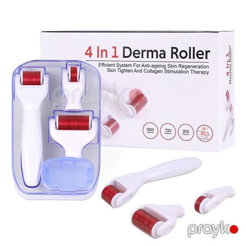4-ü 1-də Derma Roller Xanımlar Üçün Mikro İğne Terapiyası Üz və Gözlər Üçün Müxtəlif Ölçüdə Paslanmaz Polad Dəriyə Qulluq Dəsti — Bakı