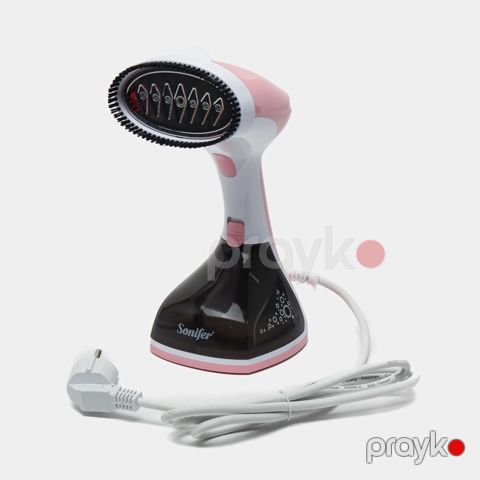 Sonifer SF-9079 Buxarlı Ütü Əl Paltar Buxarlayıcısı Şaquli Elektrikli Buxarlı Ütü Pink Buxar Ütüsü Dəsti — Bakı