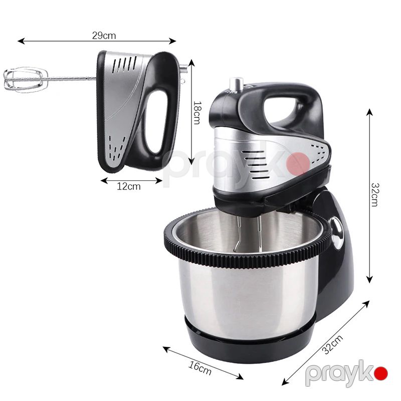 Haeger HG-6661 Çoxfunksiyalı 2-si 1 Arada Standlı Mikser Əl Mikseri Yumurta Çırpıcı Xəmir Yoğuran Mikser — Blenderlər, xırdalayanlar və mikserlər, Bakı (4)