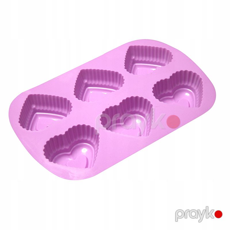 Ürək formalı silikon maffin bişirmə qabı 6 hissəli silikon keks bişirmə qabı Mini Ürək Formalı Tort Qabı — Qablar və mətbəx əşyaları, Bakı (5)