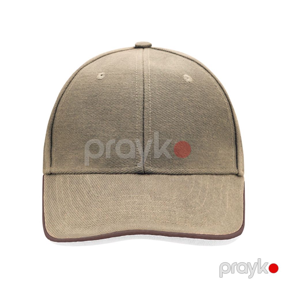 Beysbolka kişilər üçün, pambıq, xaki, ölçü One size — Mallar, Bakı (2)