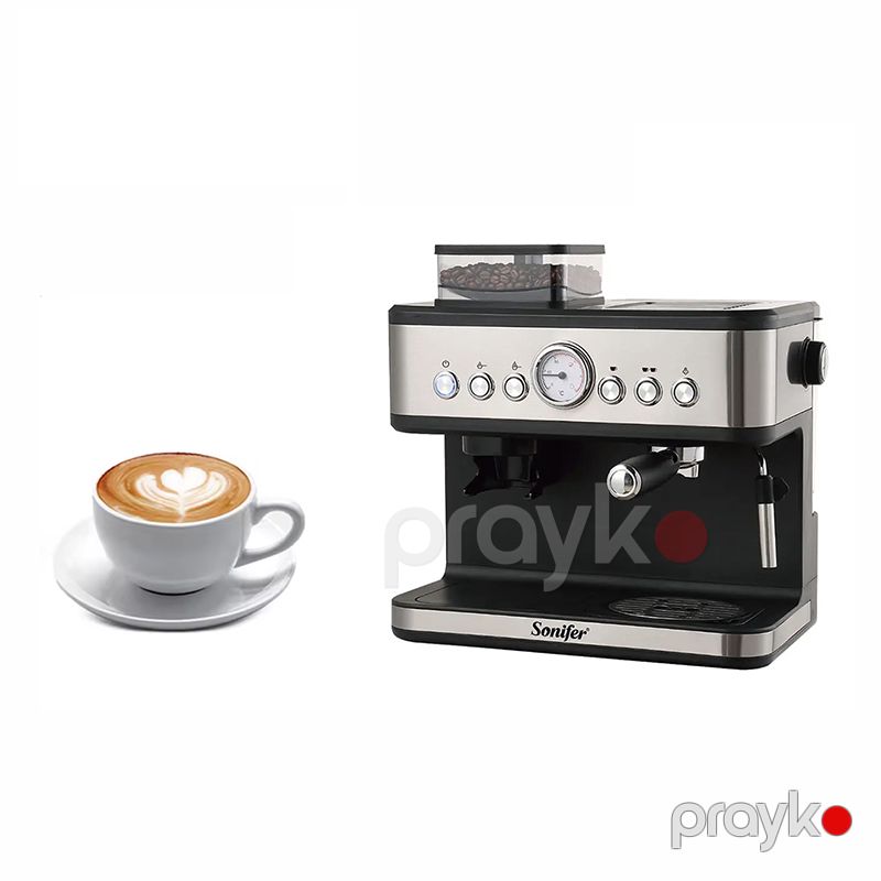 Sonıfer SF-3571 Çoxfunksiyalı Elektrikli Kofe Aparatı Qəhvə Maşını Kappuçino Espresso Kofe Hazırlayan Aparat 850 W — Digər mətbəx texnikası, Bakı (4)