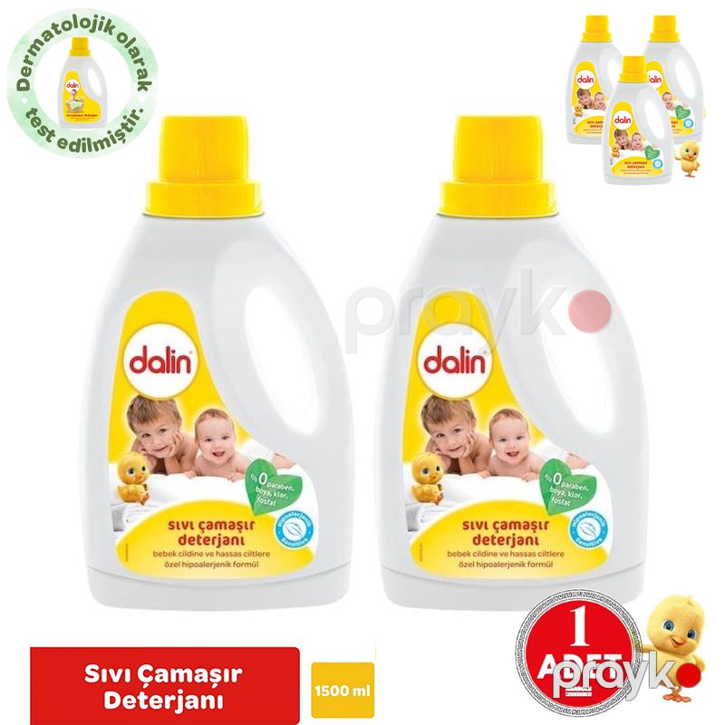 Dalin Sıvı Çamaşır Deterjanı 1500 ml Uşaqlar Üçün Dalin Paltar Yuyuc Maye Toz Sıvı Deterjan — Mallar, Bakı (6)