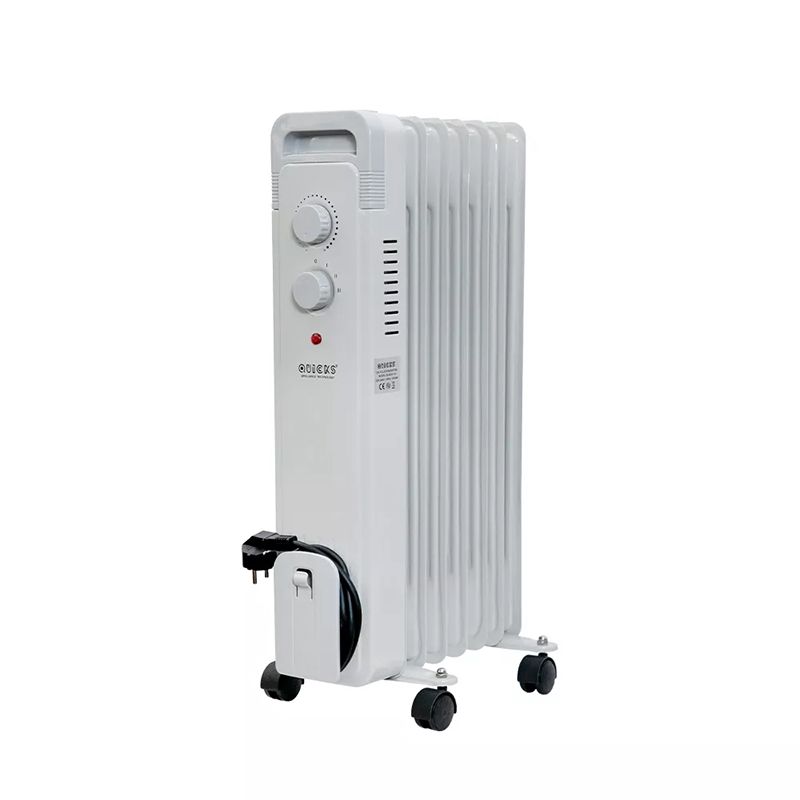 Radiator Q-4230/7 1500W Gücündə 7 Dilim Ağ Radiator Kiçik Otaq Qızdırıcı Elektrikli Yağ Radiatoru — Isıtıcılar və isı ventilatorları, Bakı (2)