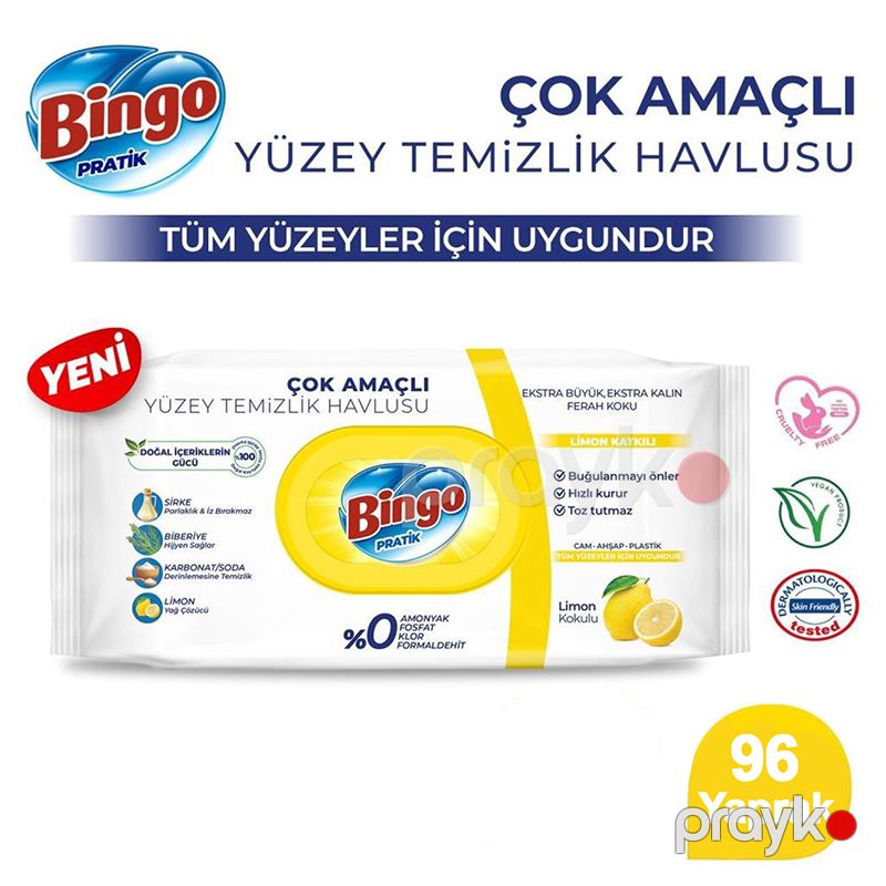 Binqo Səhti Təmizləyən Dəsmal Limon Ətirli Pratik Yüzey Temizlik Havlusu 5 Ədəd Limon Kokulu Bingo Salfet — Mallar, Bakı (3)