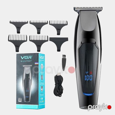 Professional Simsiz Trimmer VGR V-070 Təraş və saç kəsmə maşını Ekranlı Güclü Təraş Maşını — Bakı