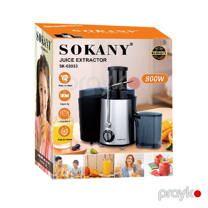 Şirəçəkən Sokany SK-03033 – 800W, paslanmayan polad gövdəli Meyvə Şirəsi Sıxan 0.5 l şirəçəkən — Digər mətbəx texnikası, Bakı (6)