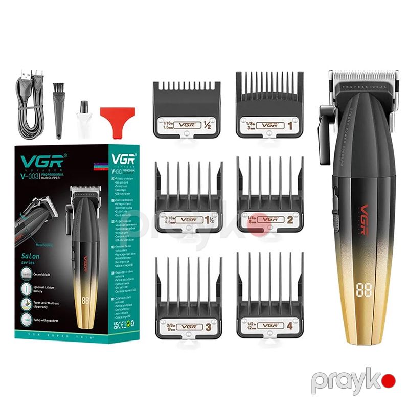 VGR V-003 Professional Kişilər Üçün Trimmer Elektrikli Saç Saqqal Təraş Maşını Ülgüc — Usturalar, trimmerler və epilyatorlar, Bakı (2)