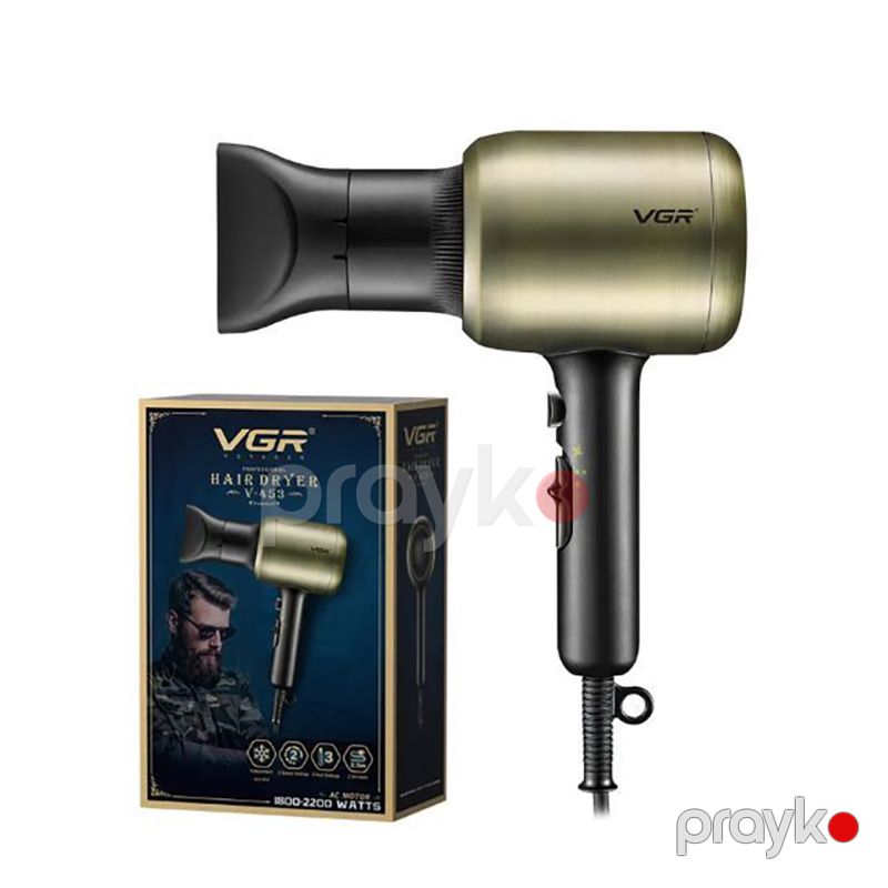 VGR Professional Fen 1800-2200W Yüksək Sürətli Peşəkar Salon Saç Quruducu Hava Feni V-453 — Fən, Bakı (2)