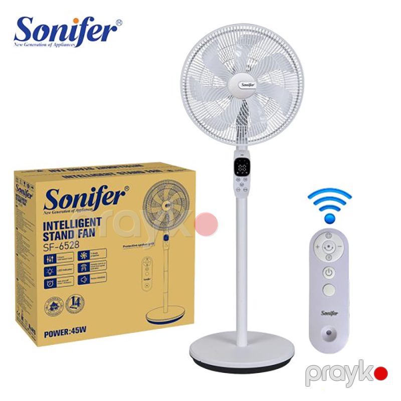 Sonifer SF-6528 Ventilyator 7 Pərli Rəqəmsal Ekranlı Ventilyator Uzaqdan İdarəetməli Ağıllı Sərinkeş Fan — Ventilyatorlar, Bakı (3)