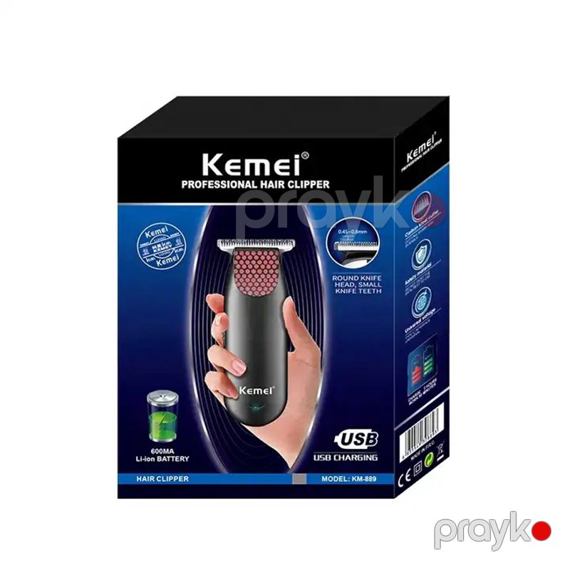 Kemei Şarj Edilə Bilən Simsiz Portativ Saç Kəsmə Makası 3 Müxtəlif Başlığa Sahib Saç Təraş Maşını Elektrikli Mini Saqqal Kəsmə Maşını — Usturalar, trimmerler və epilyatorlar, Bakı (7)