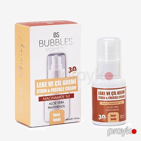 Bs Bubbles Cosmetic 30 Spf Günəşdən Qoruyucu Ləkə Və Çilə Qarşı BS Üz Baxım Kremi 60ml — Bakı