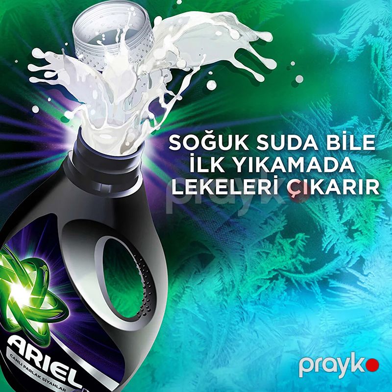 Qara Rəngli Geyimlər Üçün Ariel Maye Yuyucu Toz İlk Yumadan Effektli Ariel Maye Deterjanı — Mallar, Bakı (4)