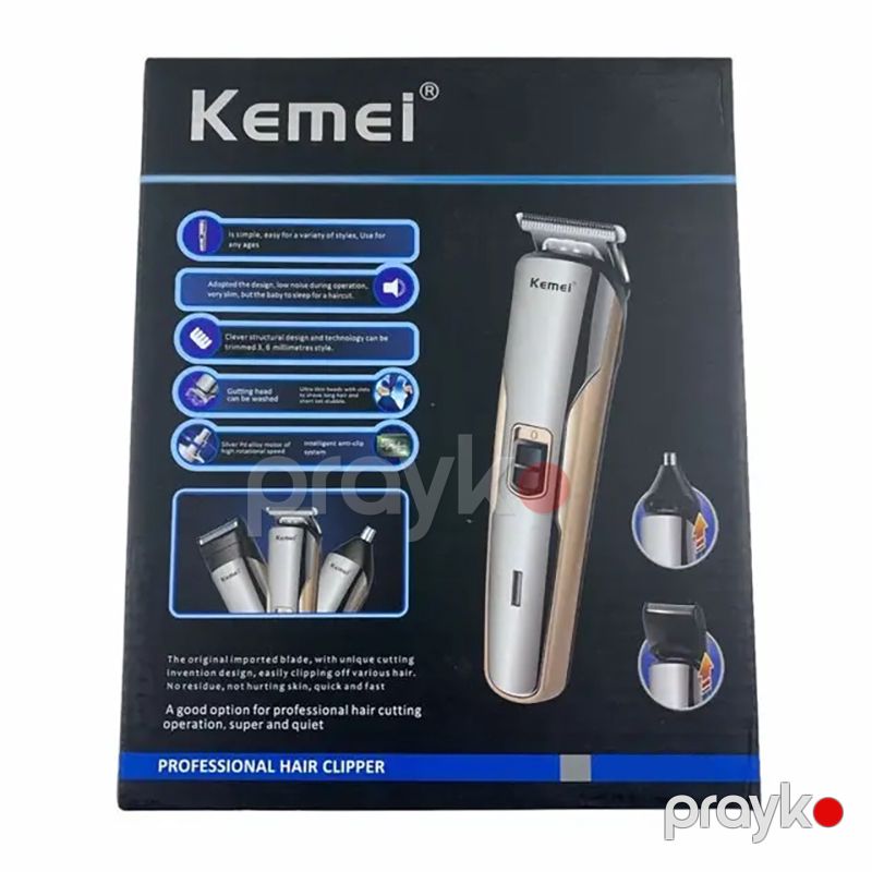 Kişilər Üçün Kemei Üz Bədən Təraş Maşını Yuyula Bilən Professional Polad Saç Saqqal Kəsici Zərif Dizaynda KM1412 Trimmer — Usturalar, trimmerler və epilyatorlar, Bakı (7)